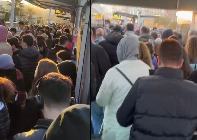 İstanbul’da tramvay seferleri aksadı! Vatandaşlar yoğunluk oluşturdu